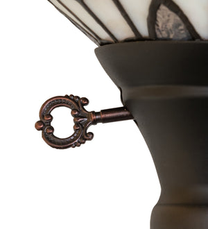 Meyda Tiffany - 255708 - One Light Torchiere - Angelica - Mahogany Bronze