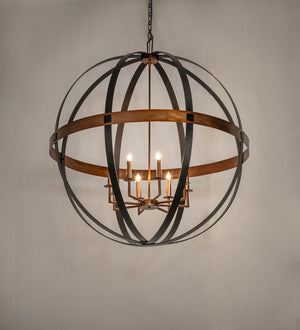 Meyda Tiffany - 256625 - Eight Light Pendant - Atlas - Blackwash/Copper