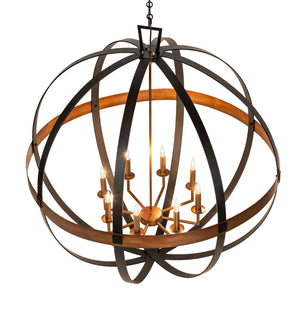 Meyda Tiffany - 256625 - Eight Light Pendant - Atlas - Blackwash/Copper