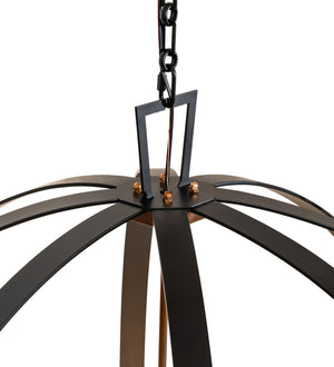 Meyda Tiffany - 256625 - Eight Light Pendant - Atlas - Blackwash/Copper