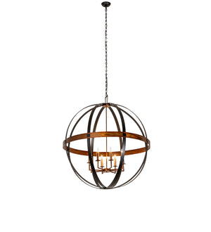 Meyda Tiffany - 256625 - Eight Light Pendant - Atlas - Blackwash/Copper