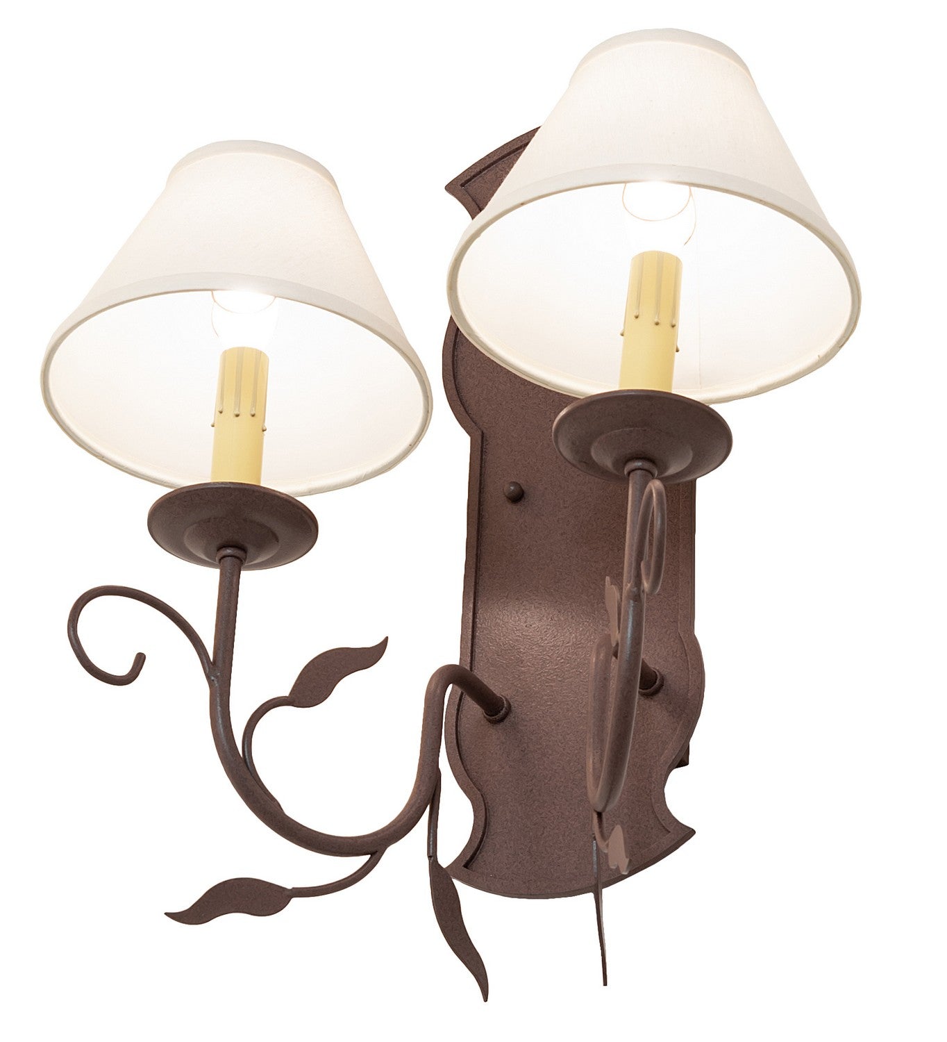 Meyda Tiffany - 259749 - Two Light Wall Sconce - Bordeaux - Rust