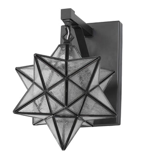 Meyda Tiffany - 260405 - One Light Wall Sconce - Moravian Star - Black Metal