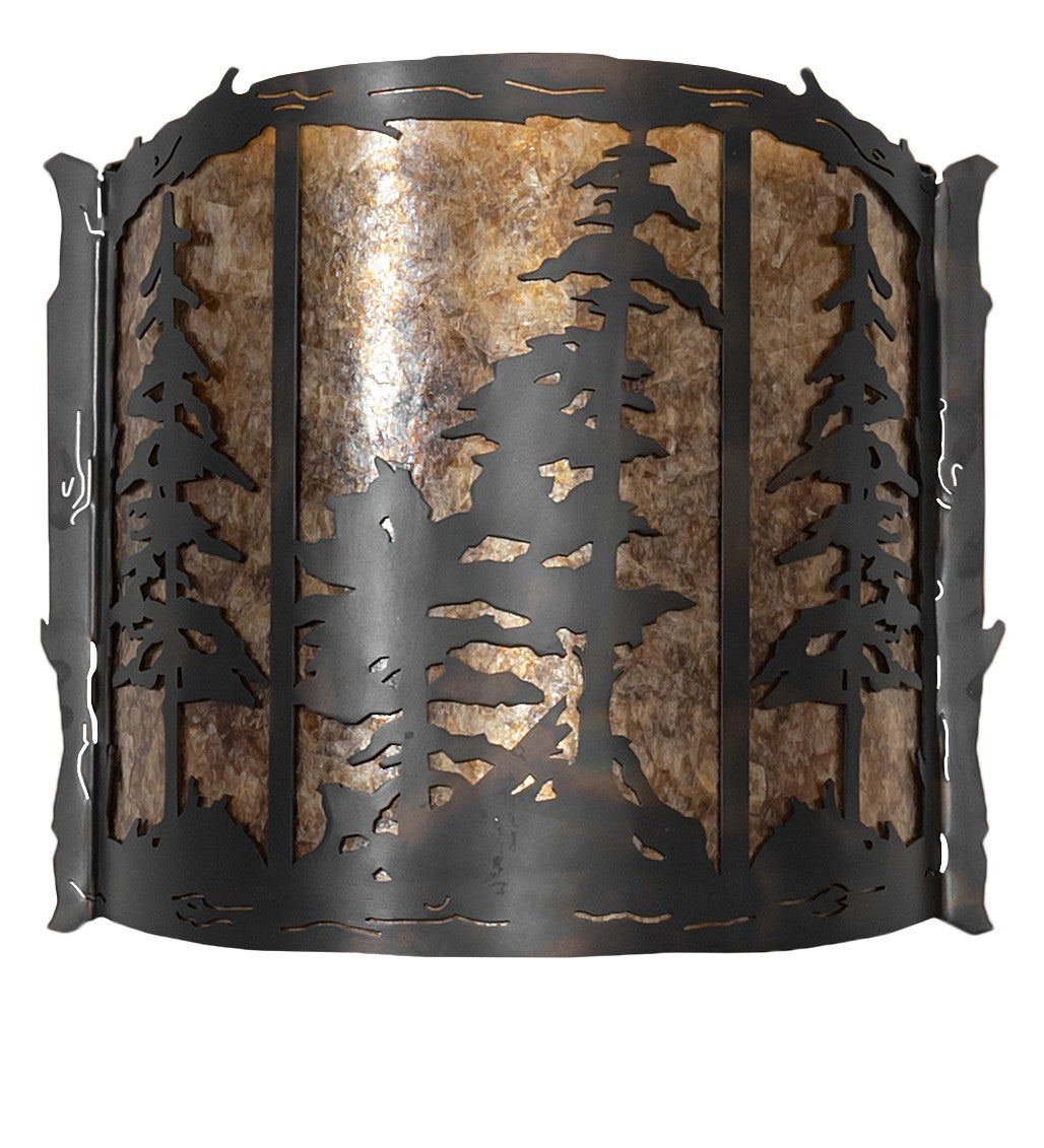 Meyda Tiffany - 260562 - Two Light Wall Sconce - Tall Pines - Dark Burnished Antique Copper