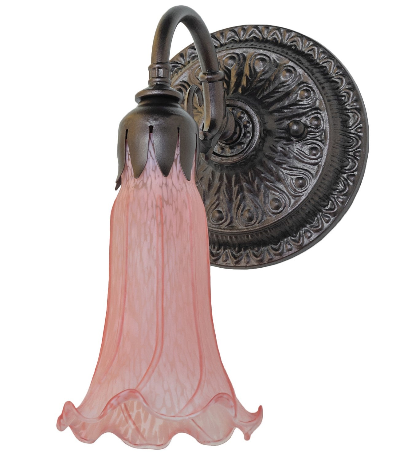 Meyda Tiffany - 261096 - One Light Wall Sconce - Pink - Mahogany Bronze