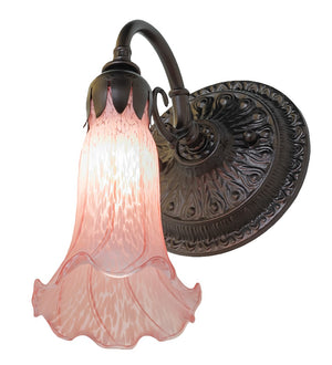 Meyda Tiffany - 261096 - One Light Wall Sconce - Pink - Mahogany Bronze