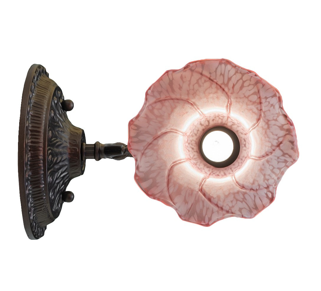 Meyda Tiffany - 261096 - One Light Wall Sconce - Pink - Mahogany Bronze