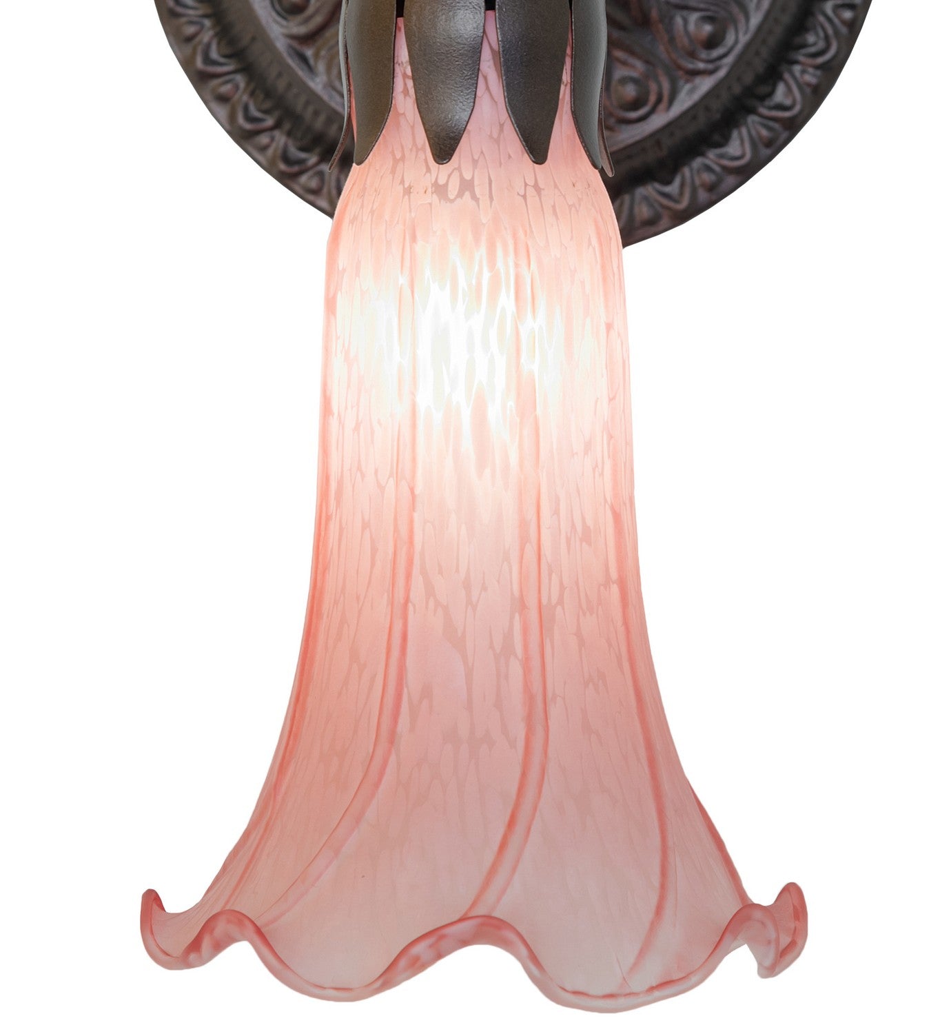 Meyda Tiffany - 261096 - One Light Wall Sconce - Pink - Mahogany Bronze