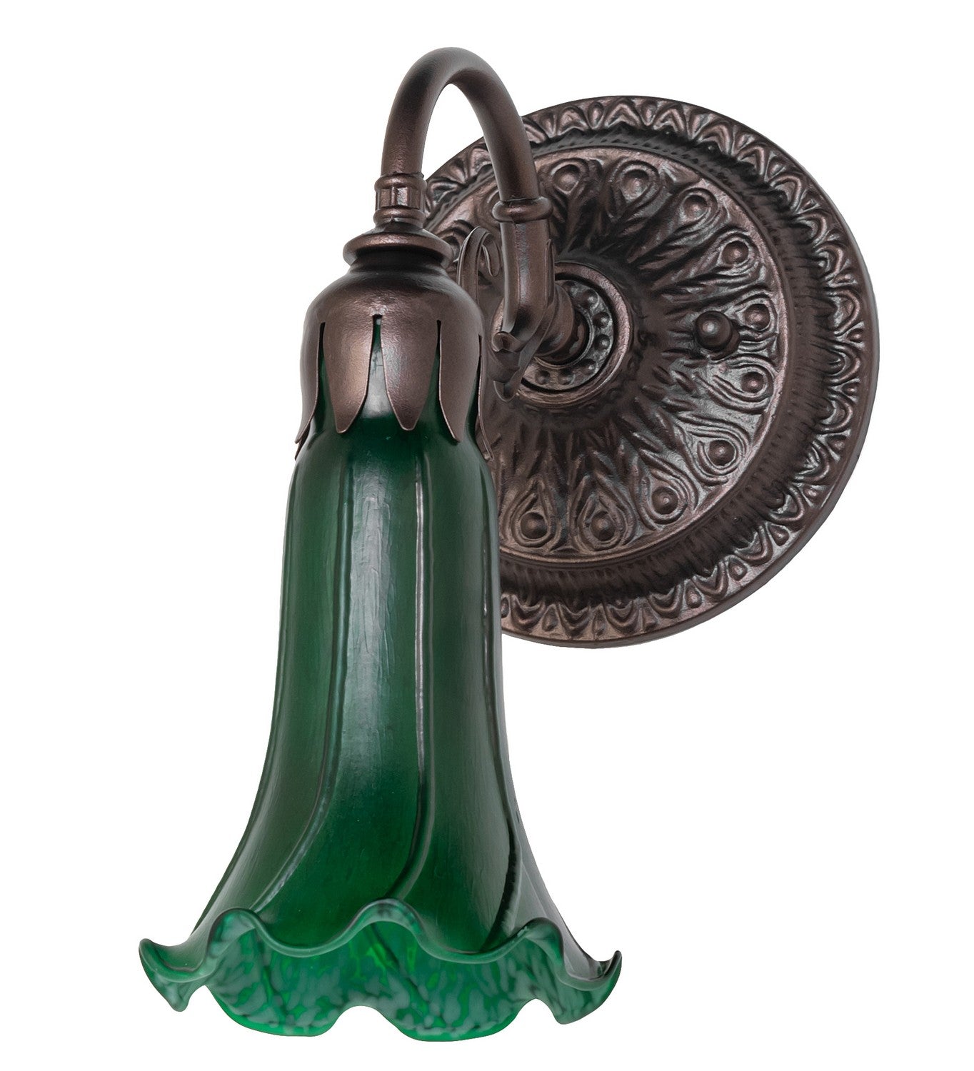 Meyda Tiffany - 261100 - One Light Wall Sconce - Green - Mahogany Bronze