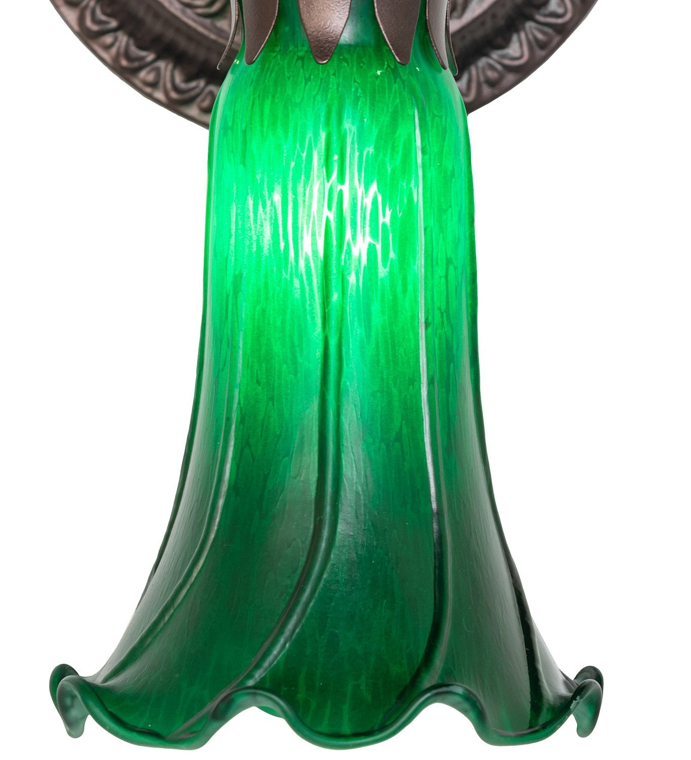 Meyda Tiffany - 261100 - One Light Wall Sconce - Green - Mahogany Bronze