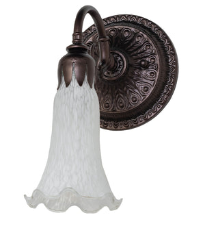 Meyda Tiffany - 261101 - One Light Wall Sconce - White - Mahogany Bronze