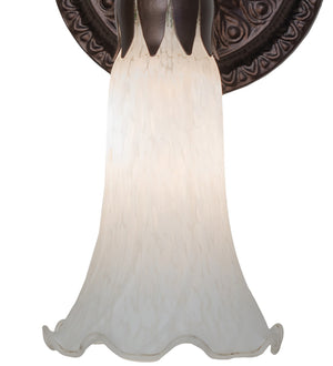 Meyda Tiffany - 261101 - One Light Wall Sconce - White - Mahogany Bronze