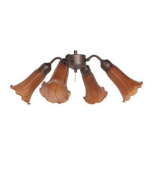 Meyda Tiffany - 261503 - Four Light Fan Light - Amber