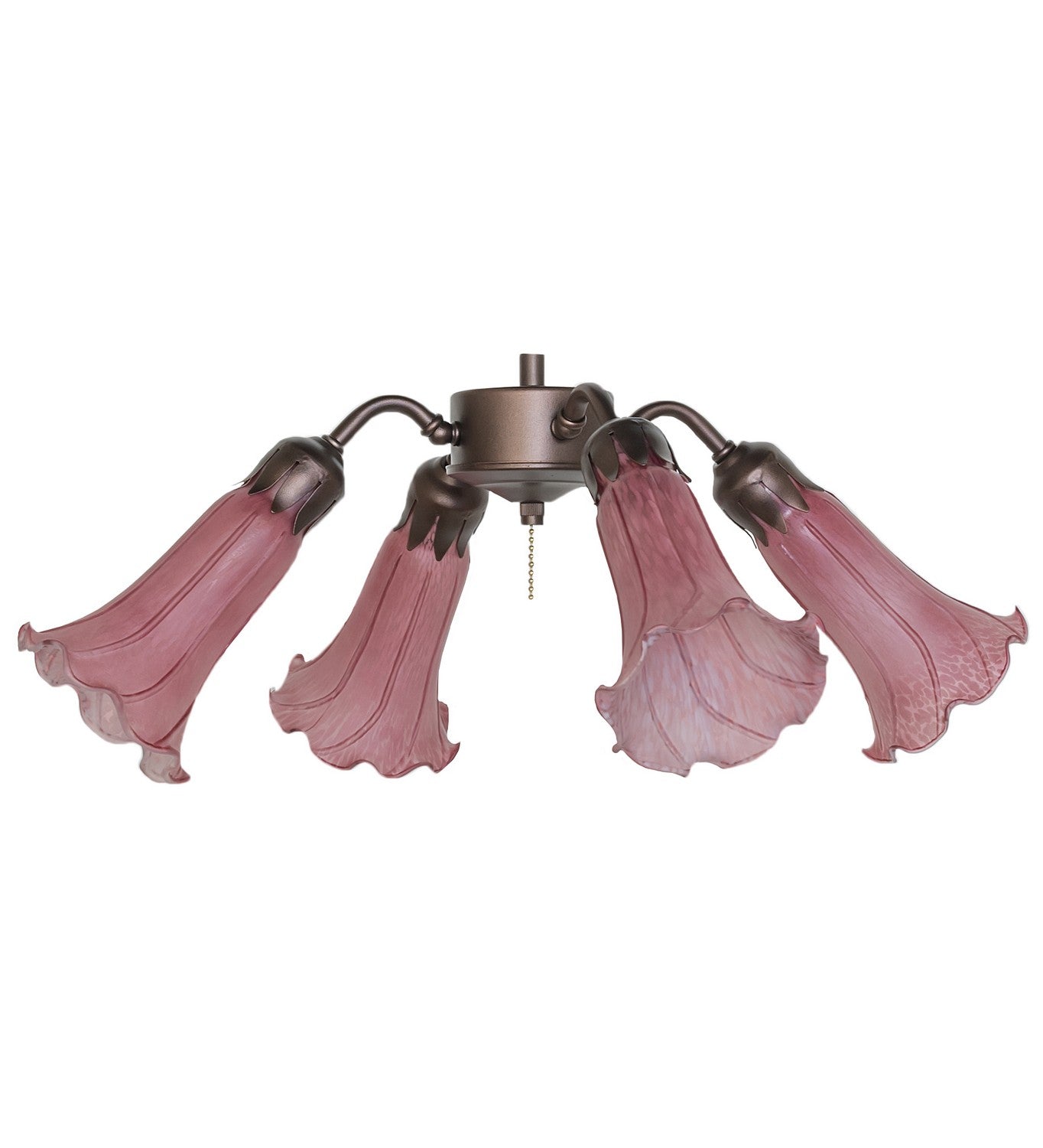 Meyda Tiffany - 261509 - Four Light Fan Light - Lavender - Mahogany Bronze