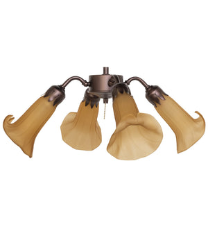 Meyda Tiffany - 261511 - Four Light Fan Light - Amber