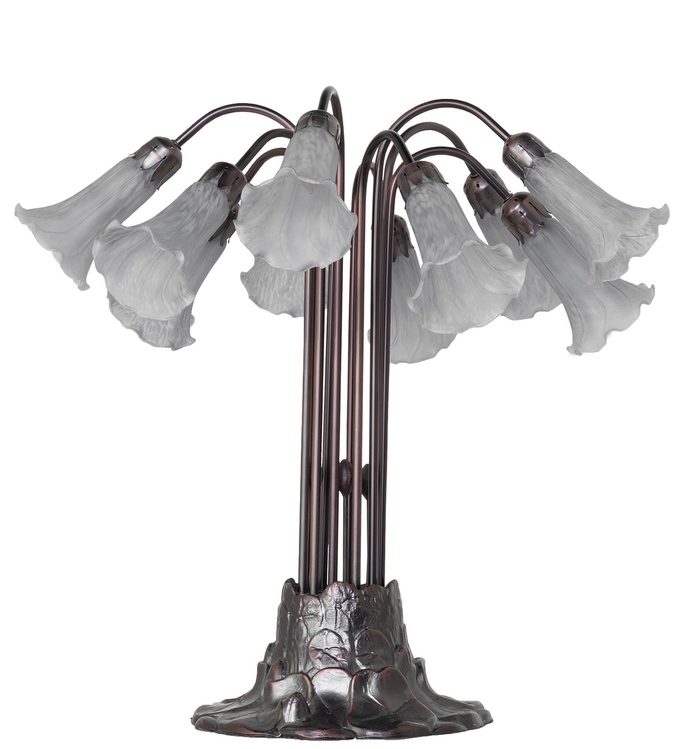 Meyda Tiffany - 261665 - Ten Light Table Lamp - Gray - Mahogany Bronze