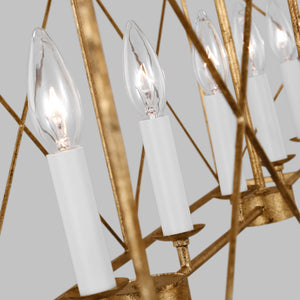 Visual Comfort Studio - CC1646ADB - Six Light Chandelier - Beatrix - Antique Gild