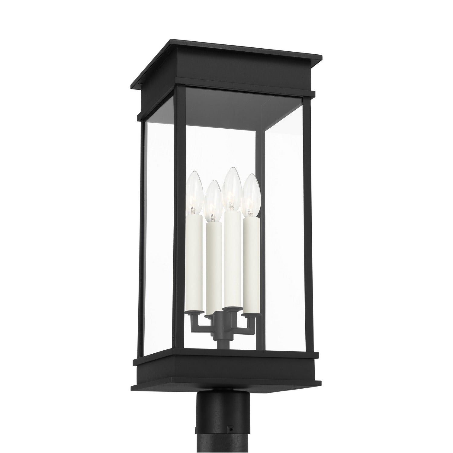 Visual Comfort Studio - CO1524TXB - Four Light Outdoor Post Lantern - Cupertino - Textured Black