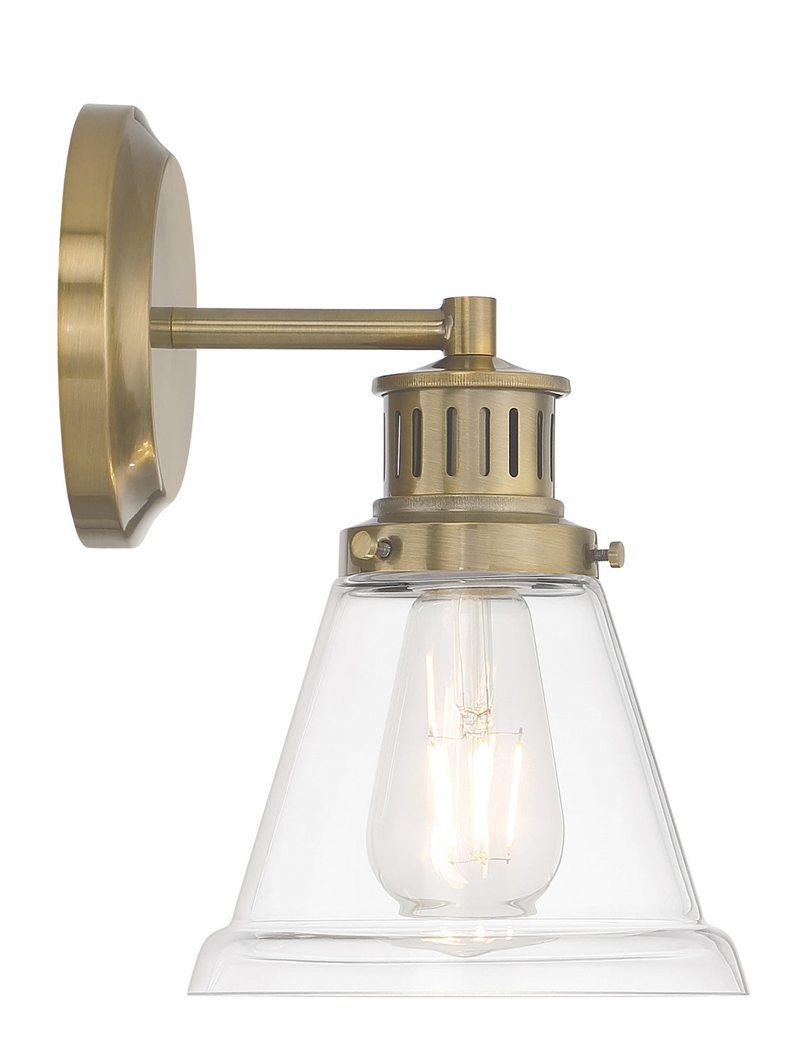 Norwell Lighting - 2401-AN-CL - One Light Bath - Alden - Antique Brass