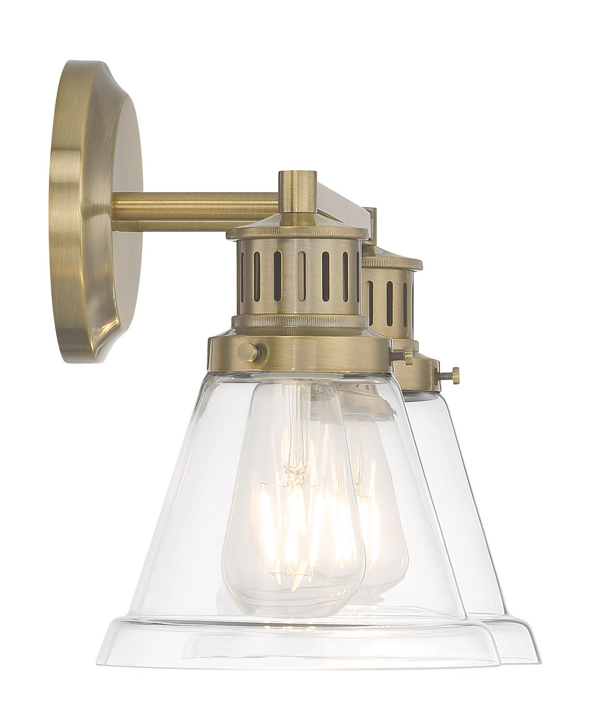 Norwell Lighting - 2402-AN-CL - Two Light Bath - Alden - Antique Brass