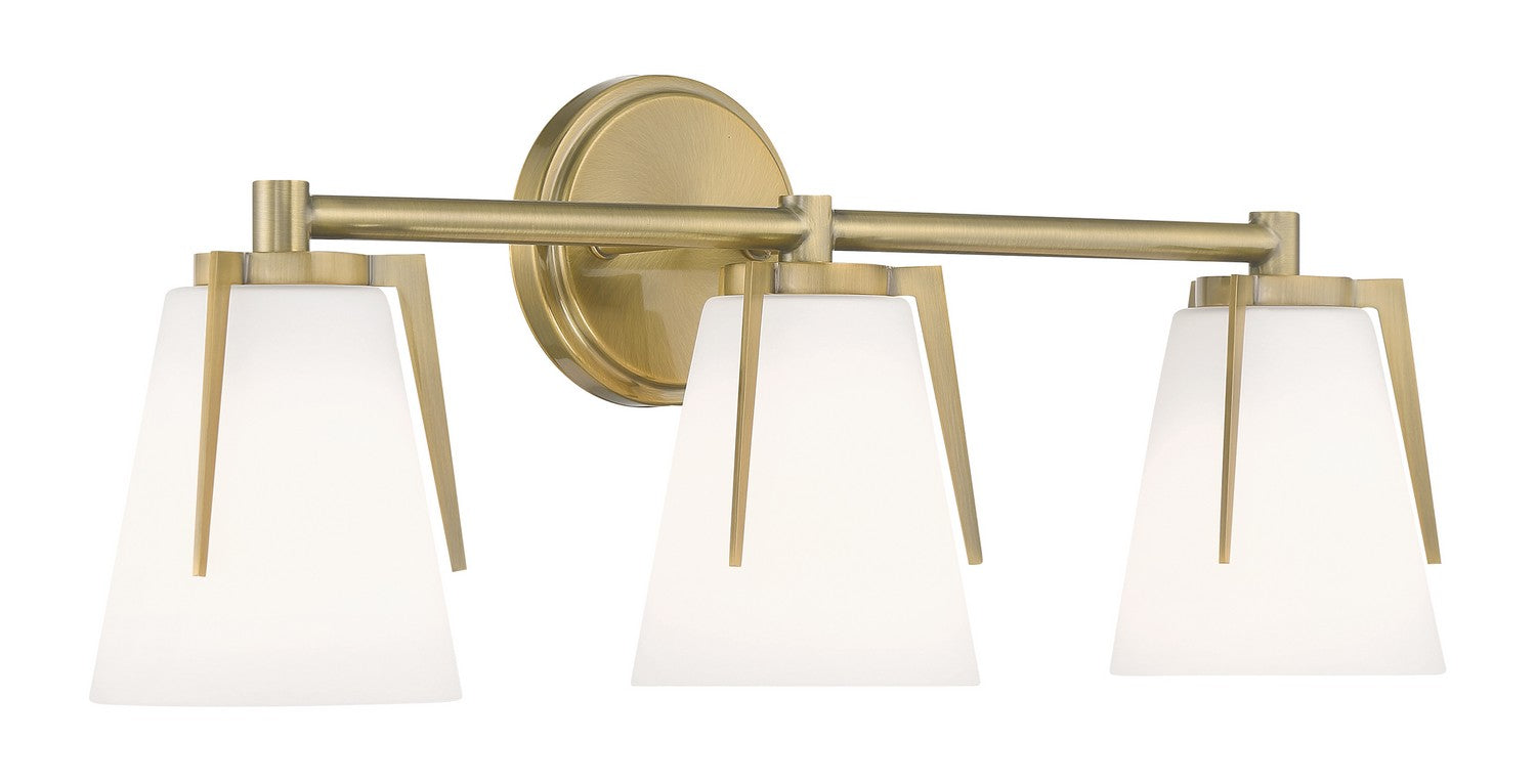 Norwell Lighting - 2503-AN-MO - Three Light Bath - Allure - Antique Brass