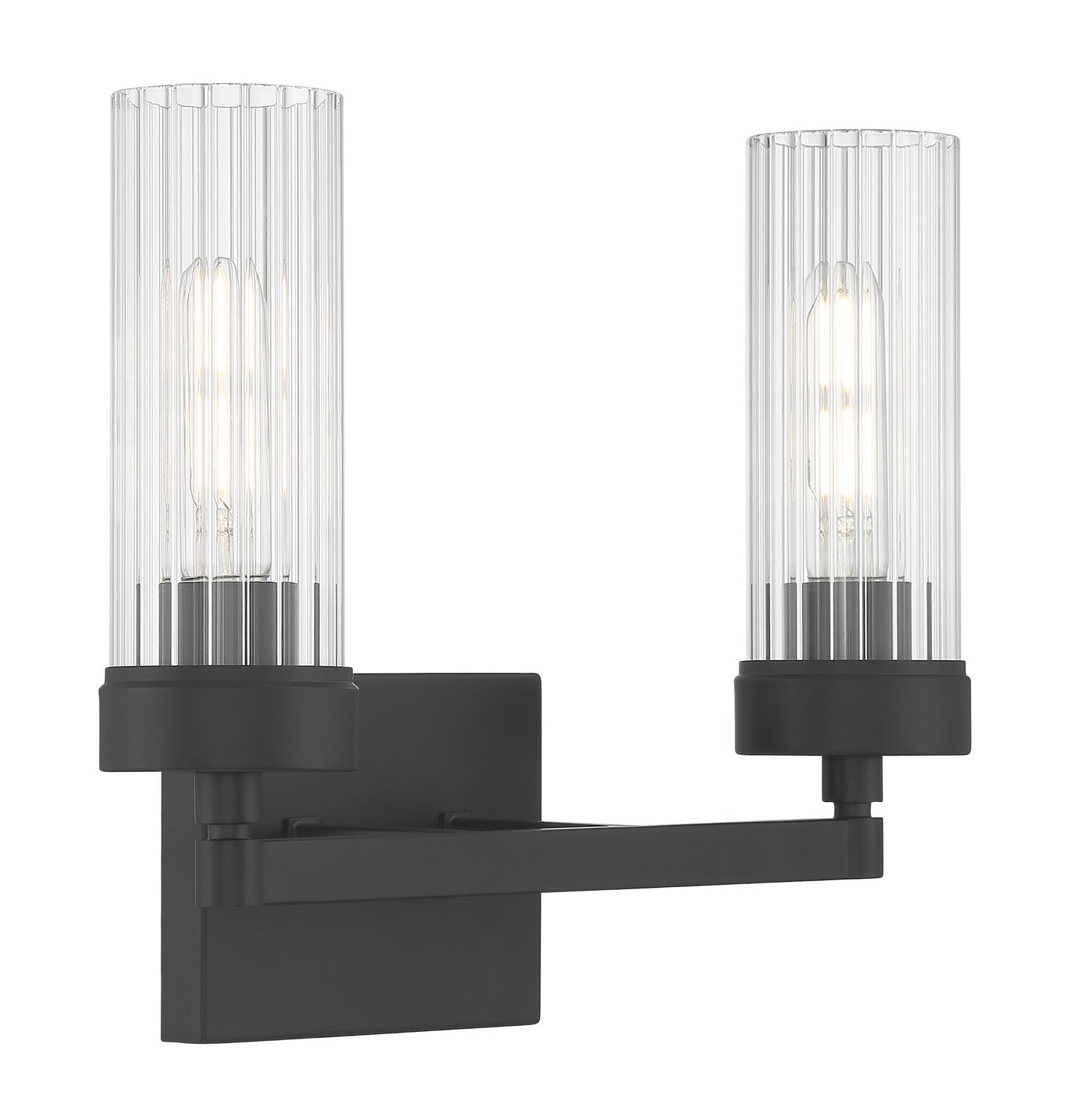 Norwell Lighting - 2612-MB-CL - Two Light Bath - Lida - Matte Black