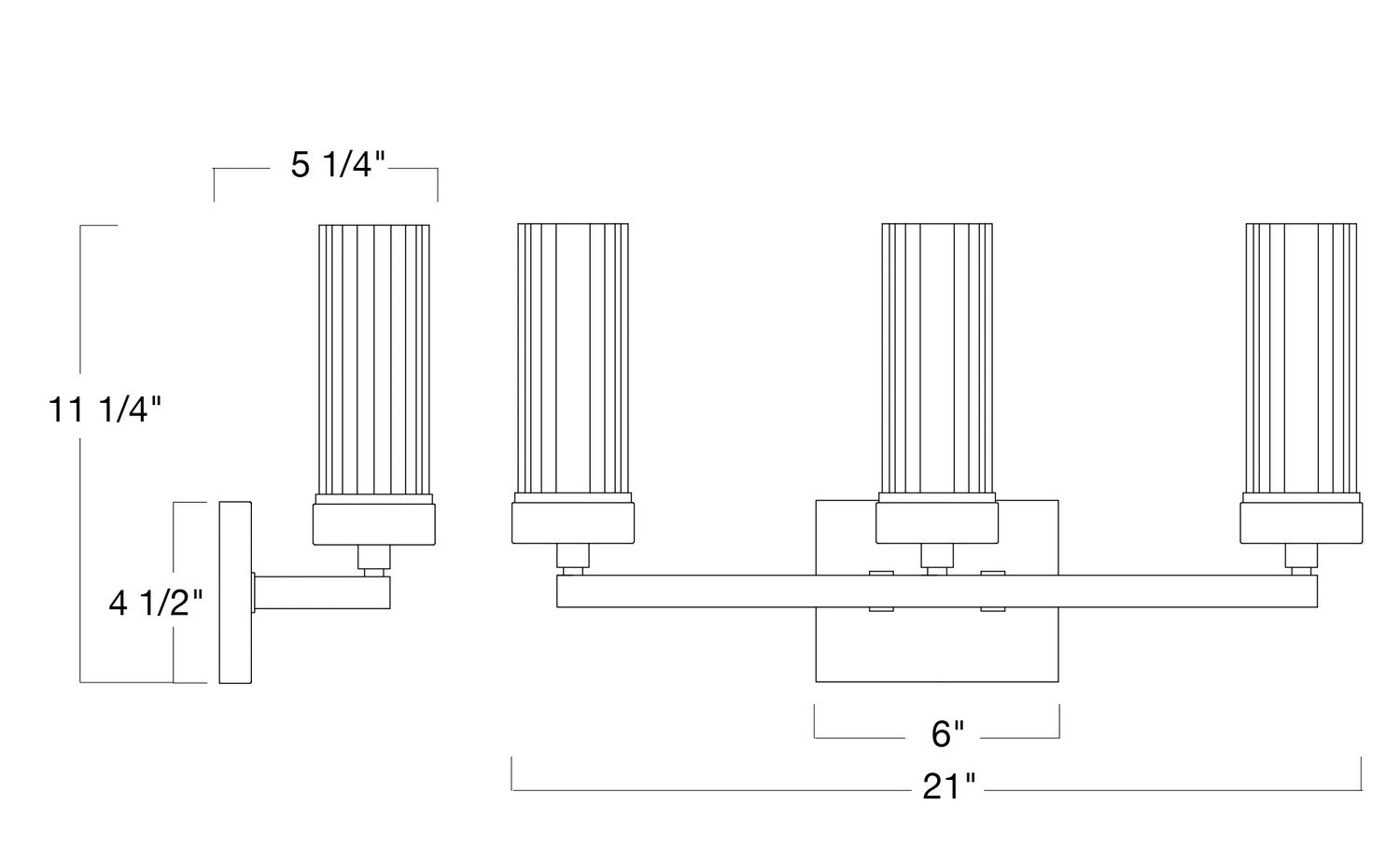 Norwell Lighting - 2613-CH-CL - Three Light Bath - Lida - Chrome