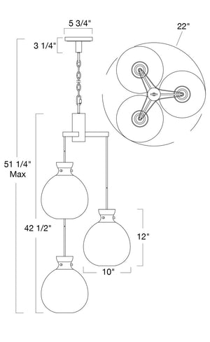 Norwell Lighting - 4743-AN-CL - LED Chandelier - Selina - Antique Brass