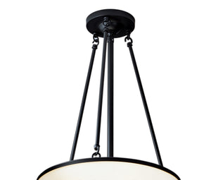 Norwell Lighting - 5280_MB_CS - Three Light Chandelier - Ashton - Matte Black