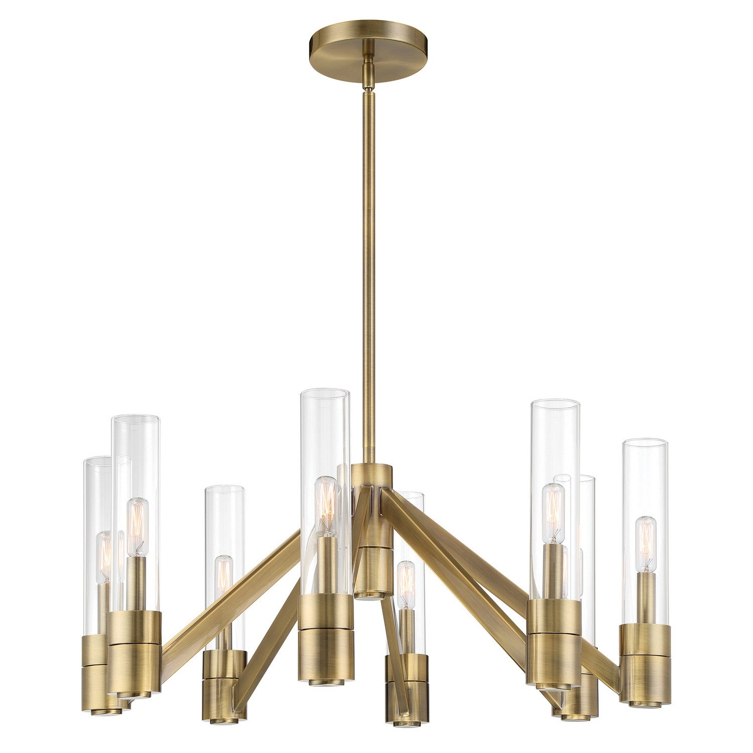 Norwell Lighting - 6518-AN-CL - Eight Light Chandelier - Rohe - Oxidized Brass