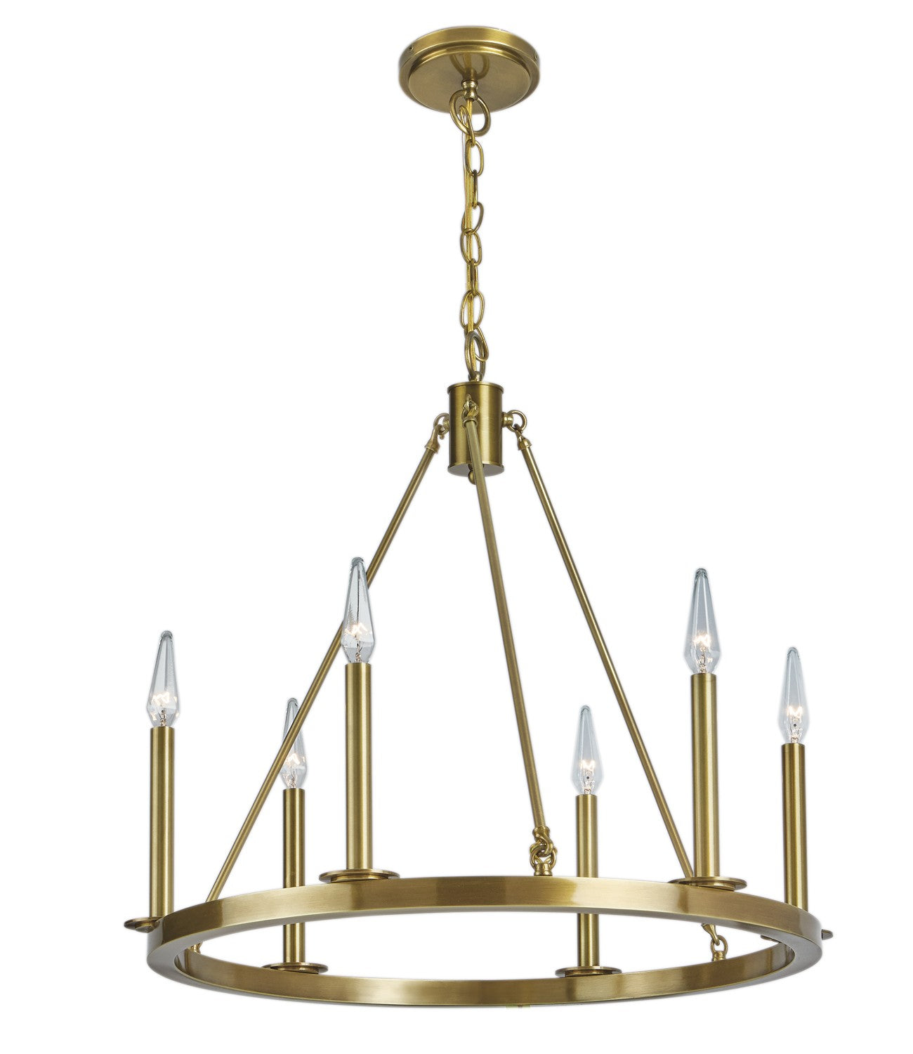 Norwell Lighting - 6525-AG-NG - Six Light Chandelier - Martin - Bronze, Matte Opal