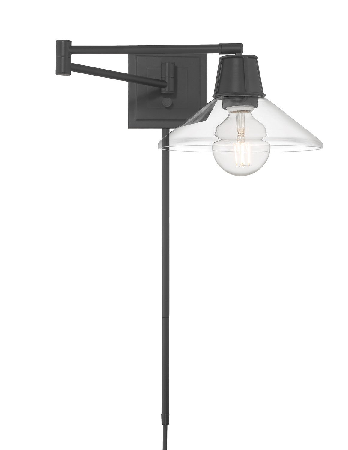 Norwell Lighting - 6661-MB-CL - One Light Wall Sconce - Dillon - Matte Black