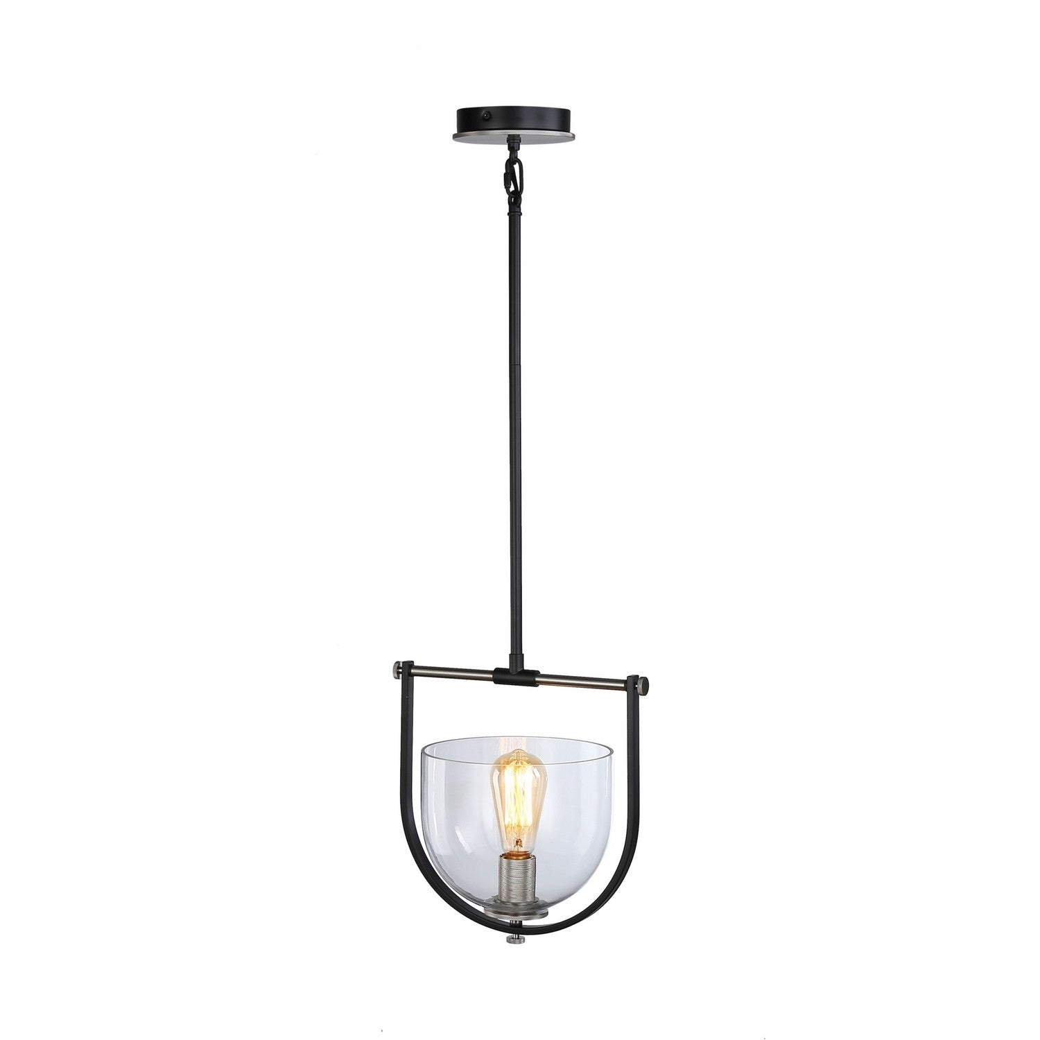 Artcraft - AC11741NB - One Light Pendant - Cheshire - Black & Nickel