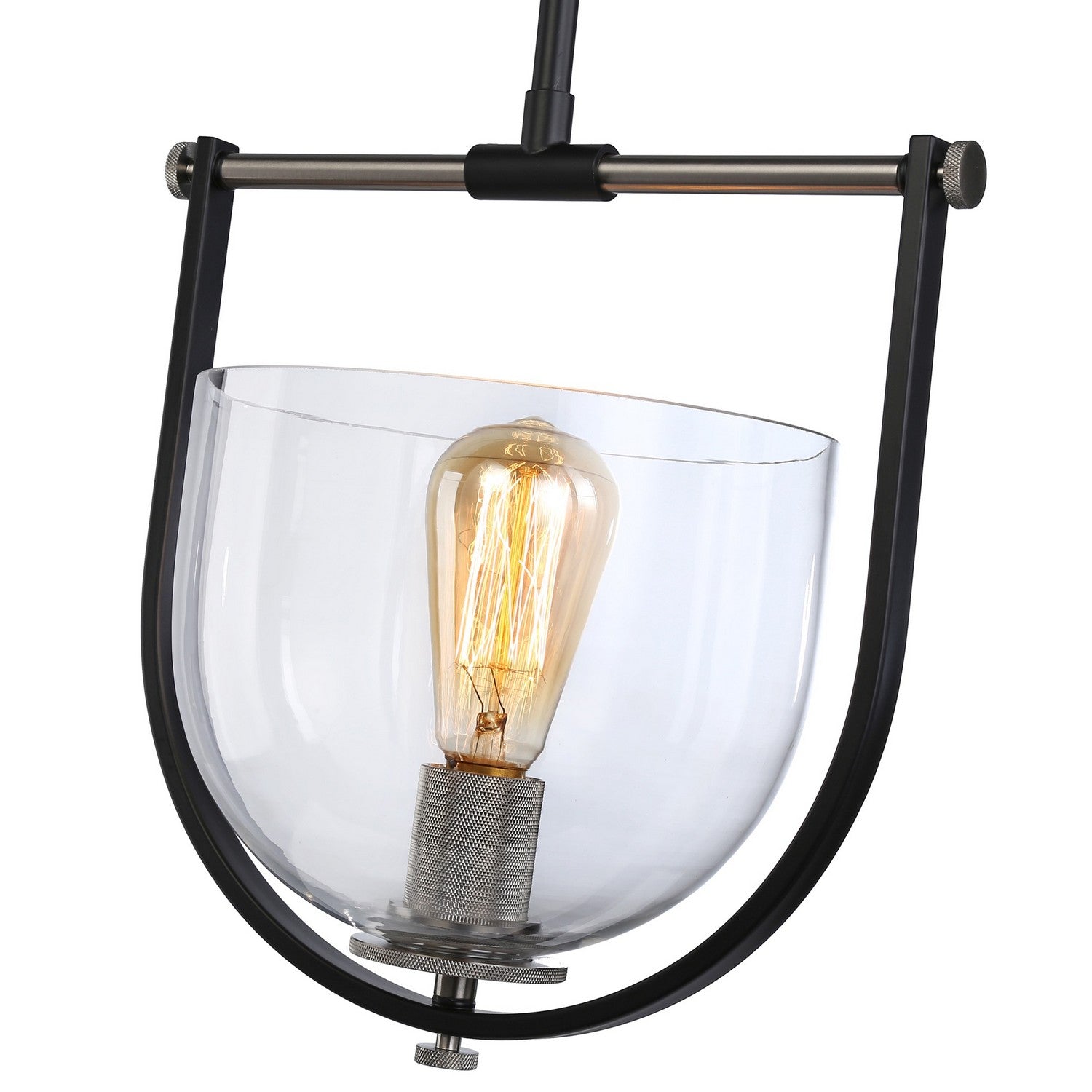 Artcraft - AC11741NB - One Light Pendant - Cheshire - Black & Nickel