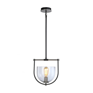 Artcraft - AC11741NB - One Light Pendant - Cheshire - Black & Nickel