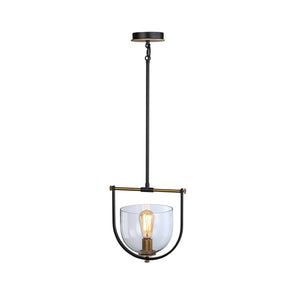 Artcraft - AC11741BB - One Light Pendant - Cheshire - Black & Brass