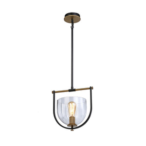 Artcraft - AC11741BB - One Light Pendant - Cheshire - Black & Brass