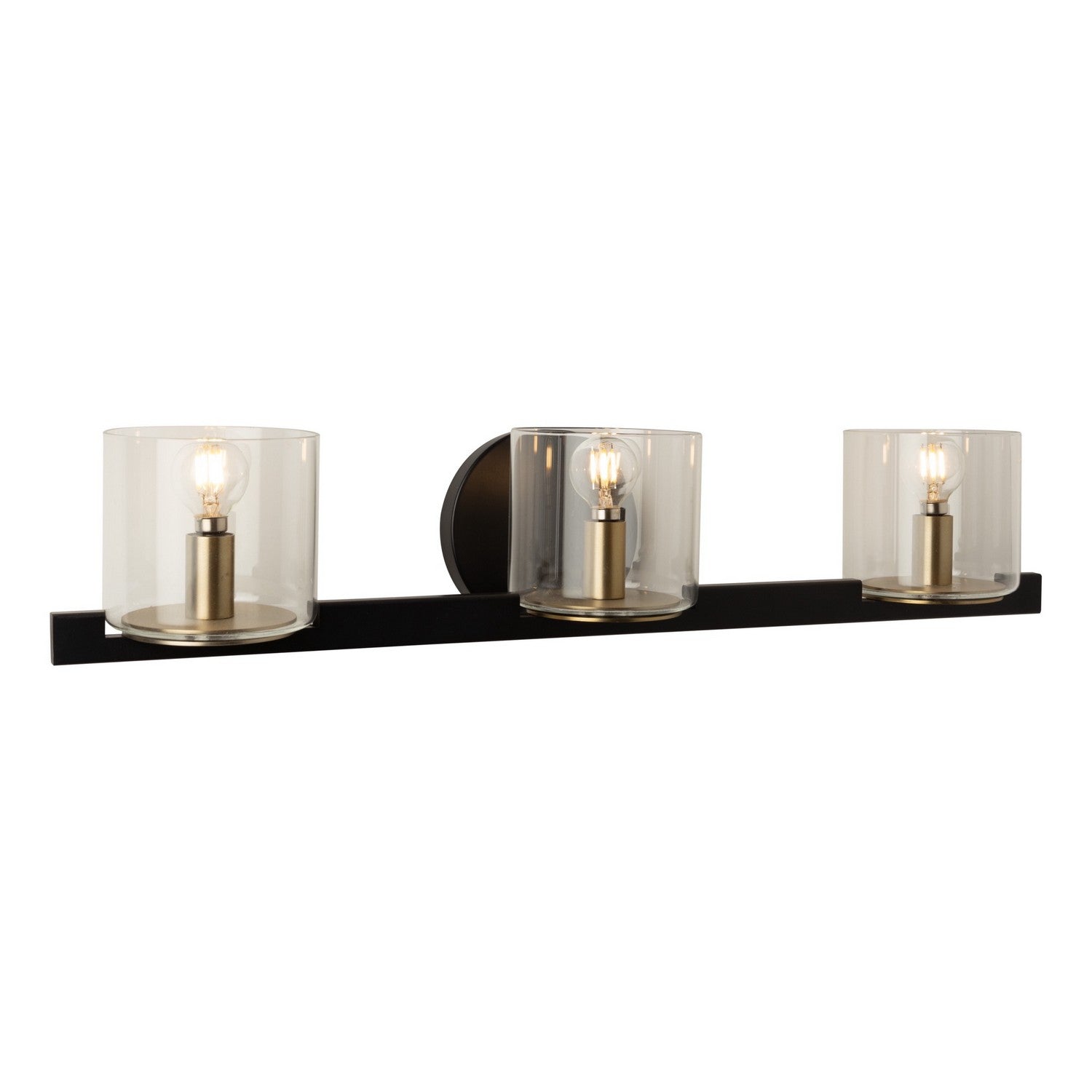 Artcraft - AC11823BB - Three Light Vanity - Salinas - Black and Brass