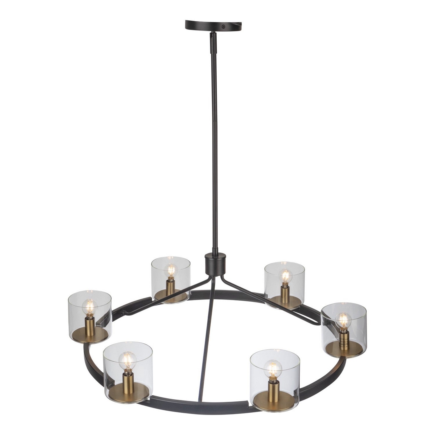 Artcraft - AC11826BB - Six Light Chandelier - Salinas - Black and Brass