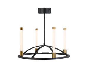 Artcraft - SC13084BB - LED Chandelier - Infiniti - Matte Black & Brass