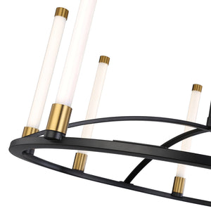 Artcraft - SC13088BB - LED Chandelier - Infiniti - Matte Black & Brass