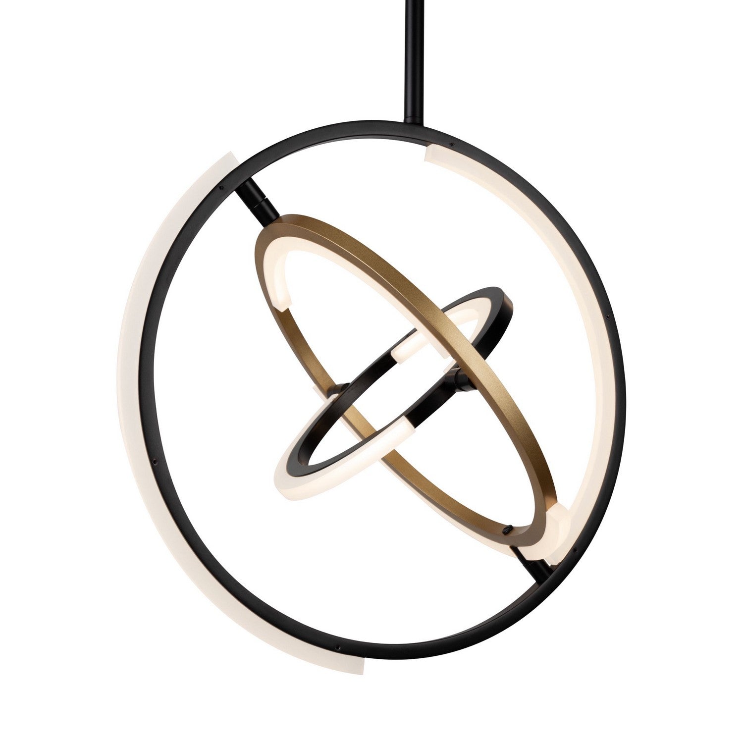 Artcraft - AC6740BB - LED Pendant - Trilogy - Black & Brass