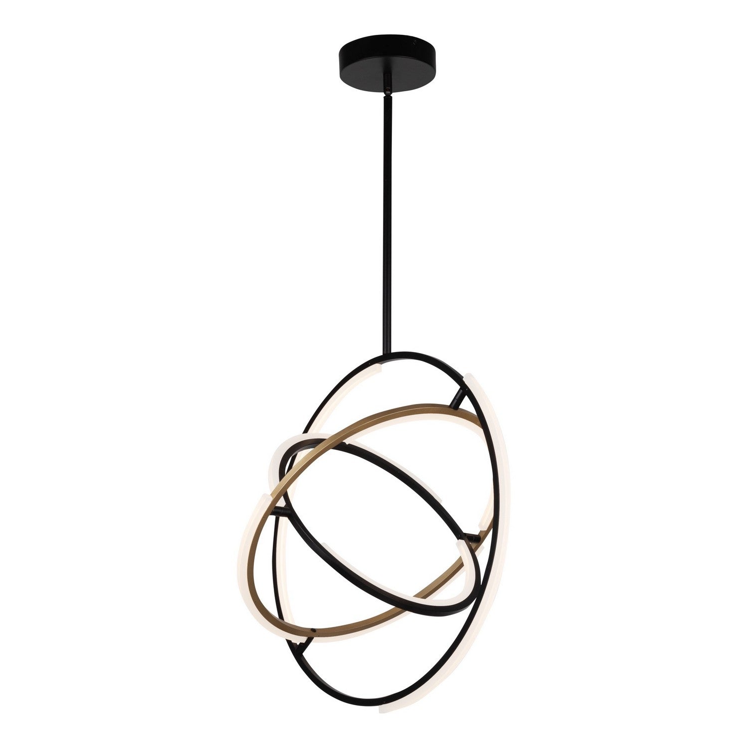 Artcraft - AC6741BB - LED Pendant - Trilogy - Black & Brass