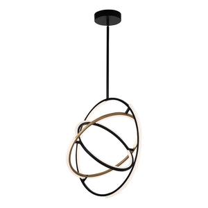 Artcraft - AC6741BB - LED Pendant - Trilogy - Black & Brass