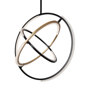 Artcraft - AC6741BB - LED Pendant - Trilogy - Black & Brass