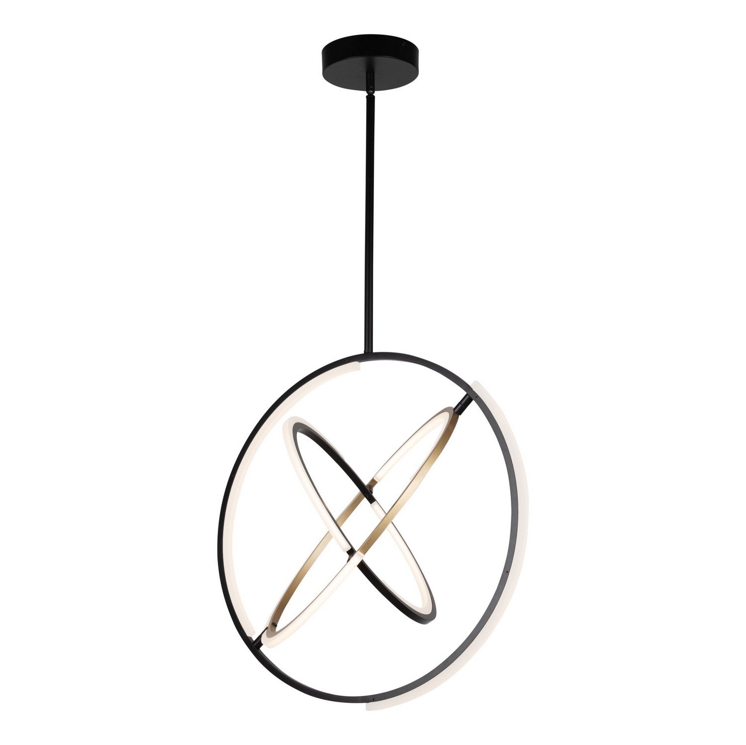 Artcraft - AC6741BB - LED Pendant - Trilogy - Black & Brass