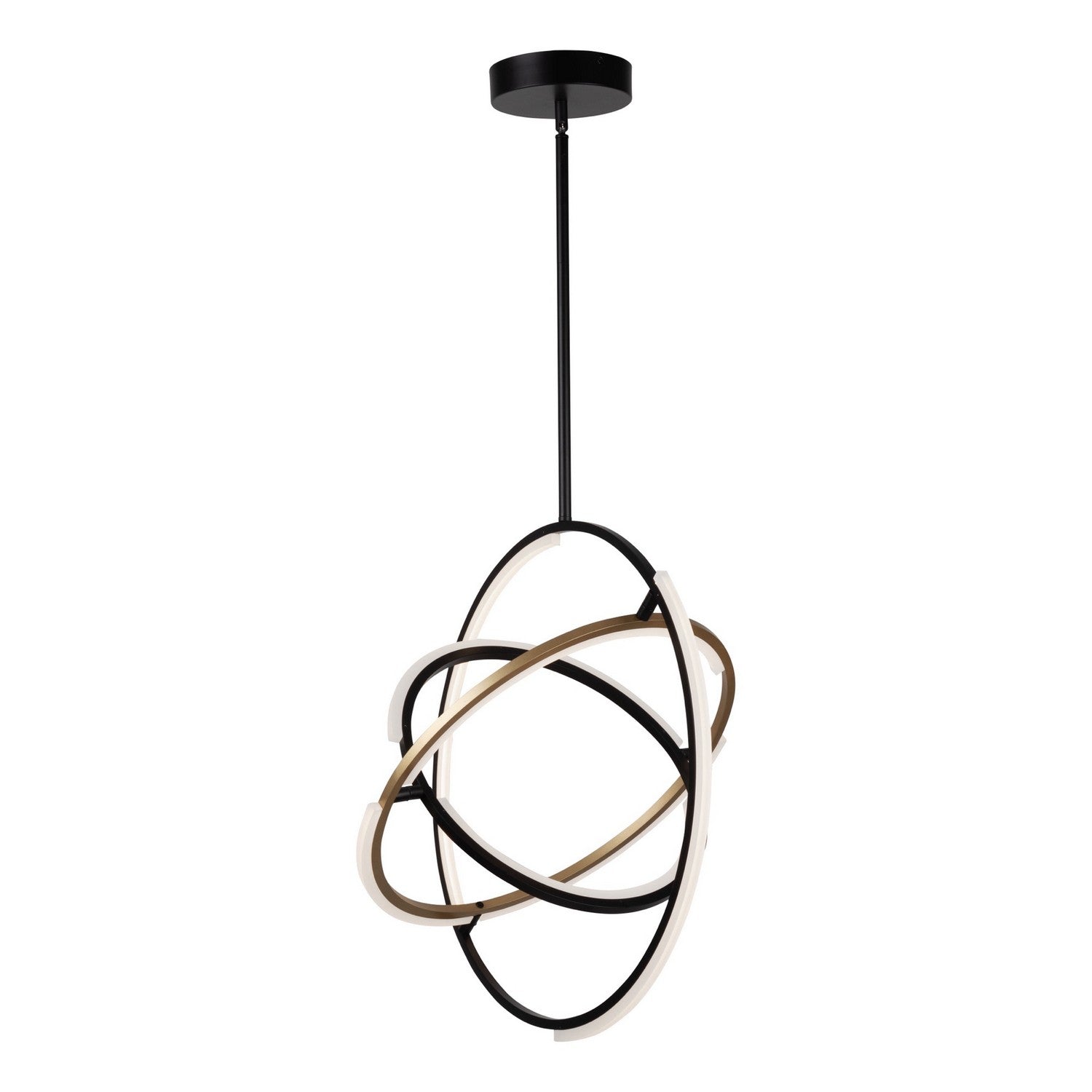 Artcraft - AC6741BB - LED Pendant - Trilogy - Black & Brass