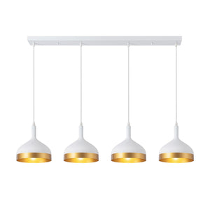 Artcraft - SC13354WH - Four Light Island Pendant - Dash - White & Gold