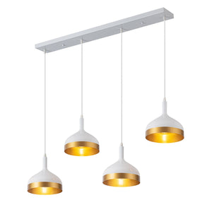 Artcraft - SC13354WH - Four Light Island Pendant - Dash - White & Gold