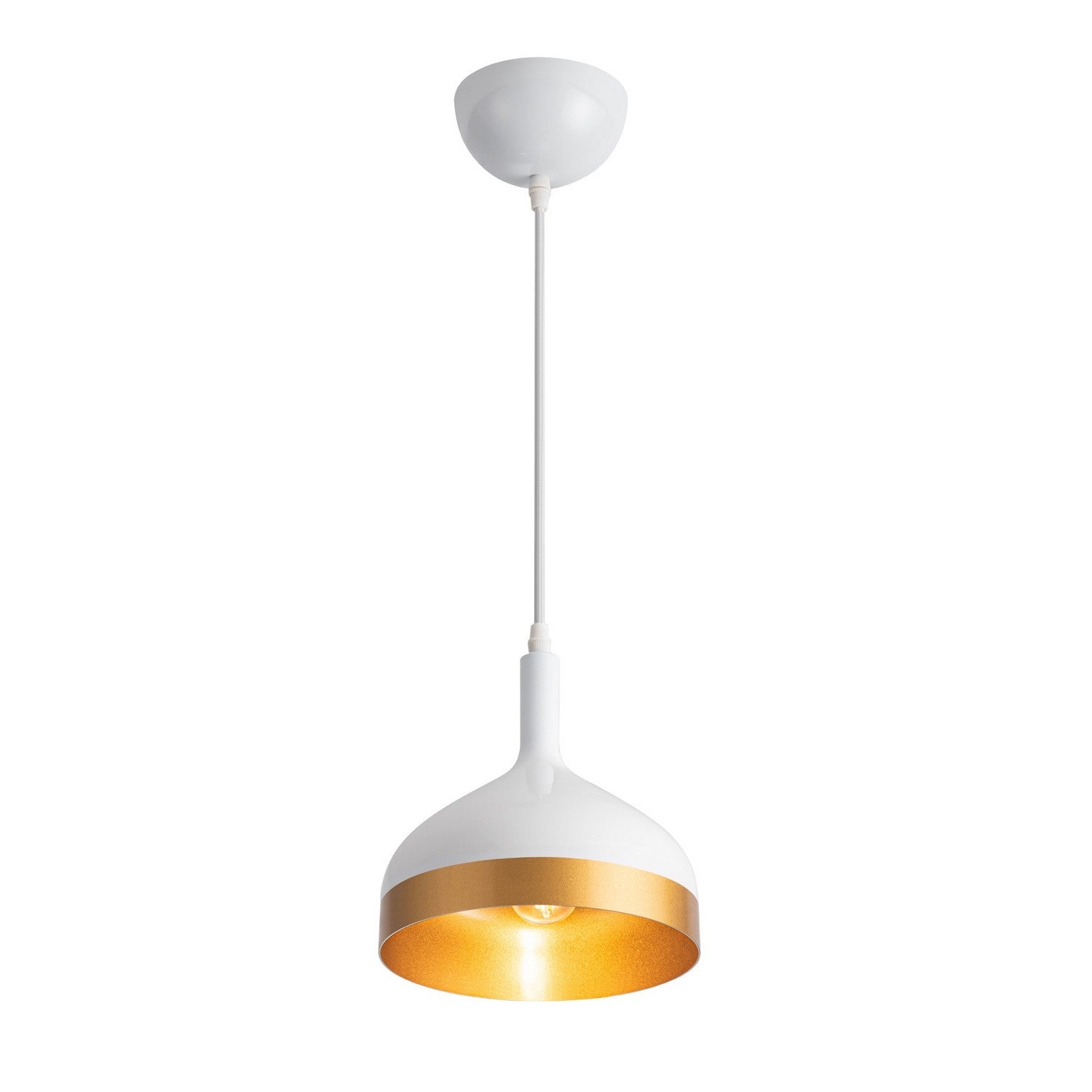 Artcraft - SC13351WH - One Light Pendant - Dash - White & Gold